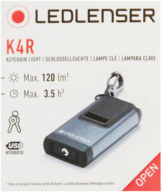 LEDLENSER 萊德雷神 120流明手電筒 502574 20g, 灰色, 1個