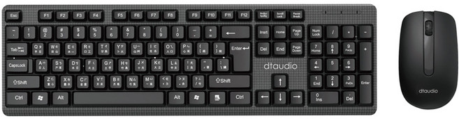 DTAudio 聆翔 防潑水 文書鍵盤滑鼠套組 DTA-C100 黑色 普通型