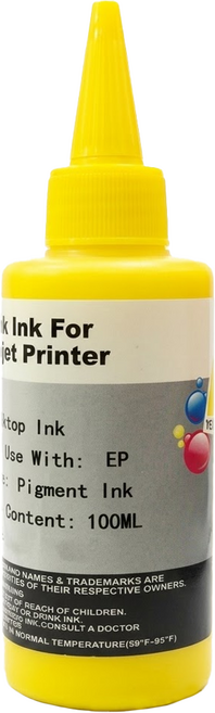 NEXTPAGE 台灣榮工 Pigment 相容可填充顏料墨水瓶 EPSON 印表機適用 100ml, 黃色, 1瓶