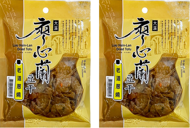 大溪廖心蘭豆干 老道蔥燒 大, 400g, 2包