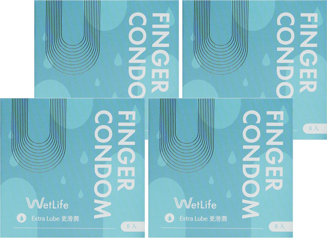 WetLife 指用保險套 指險套 指交套 Finder Condom, 8個裝, 4盒