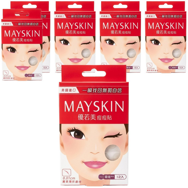 MAYSKIN 優若美 吸收型 痘痘貼 1.5cm, 12入, 6組