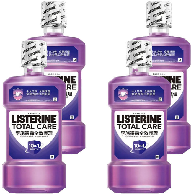 LISTERINE 李施德霖 全效護理除菌漱口水, 500ml, 4瓶