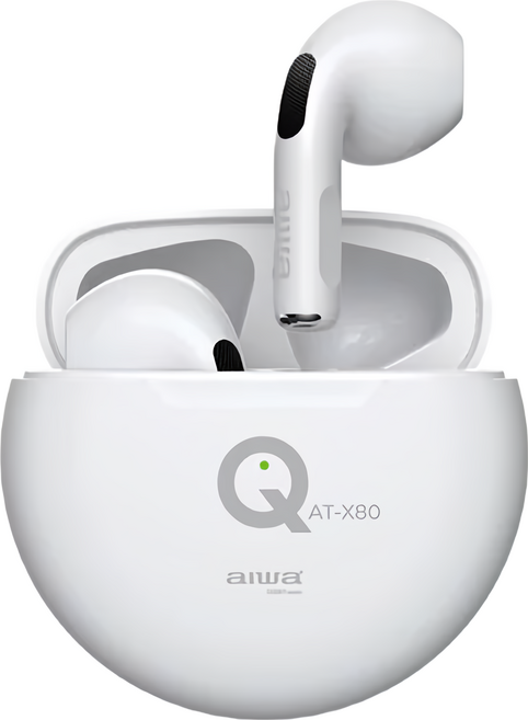 aiwa 愛華 Wireless 耳塞式 耳機 Bluetooth 5.1 IPX4防水 TYPE-C 白色 AT-X80Q