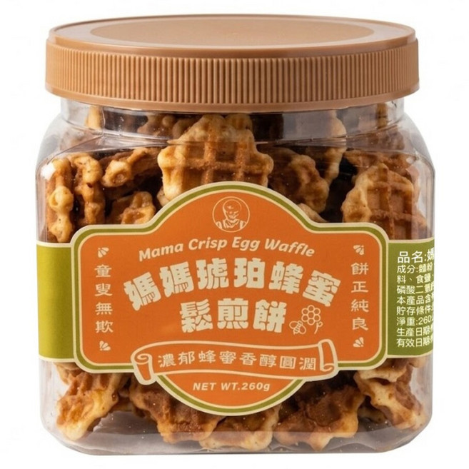 恩澤食品 媽媽蜂蜜鬆煎餅 琥珀蜂蜜, 260g, 1罐