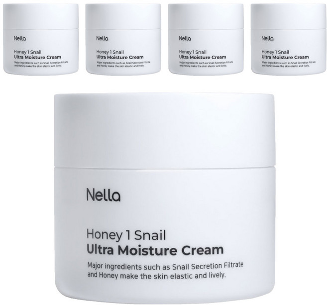 Nella Honey 1 Snail蜂蜜蝸牛深層保濕霜, 100g, 5罐