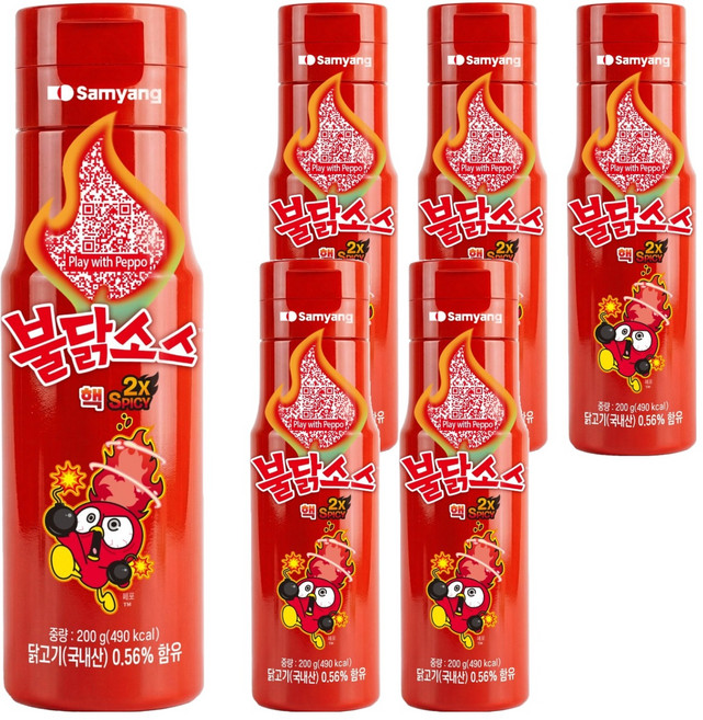 Samyang Foods 三養 超辣火雞醬, 200g, 6瓶