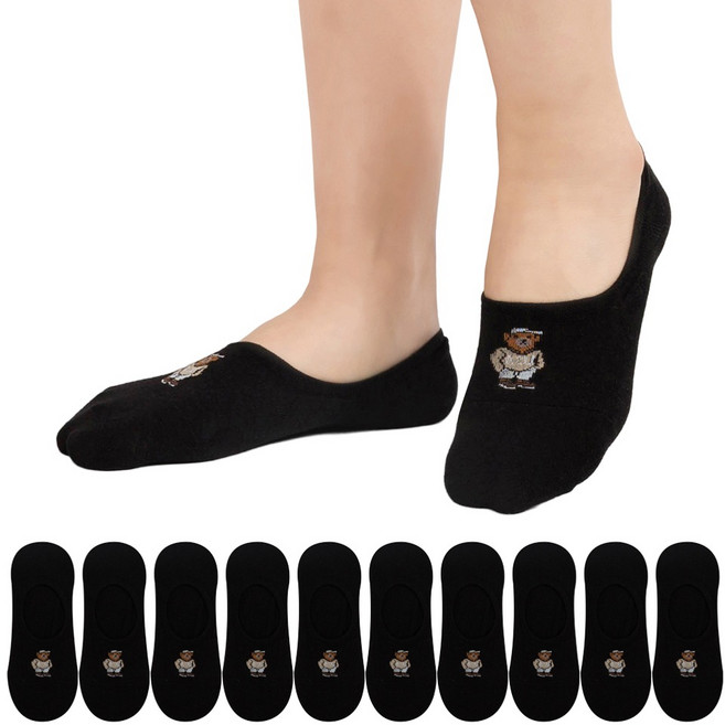 Si Ner socks 女款 USA小熊船型襪 10雙