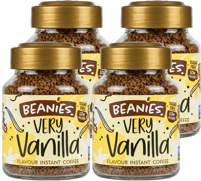 Beanies 即溶咖啡 香草風味, 50g, 1入, 4罐