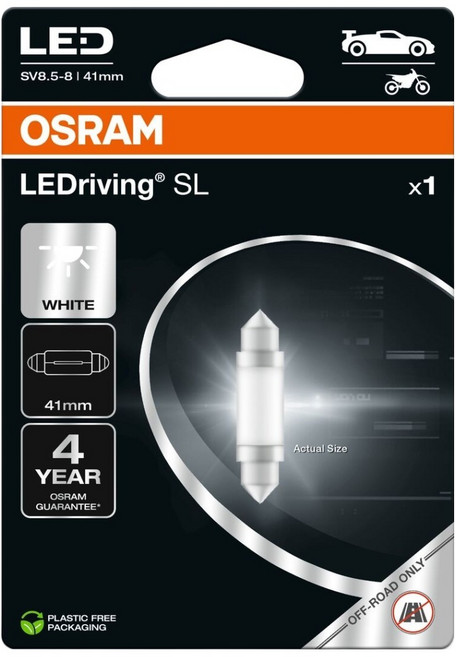 OSRAM 歐司朗 車用LED室內燈 C5W 6000K, 1個, 41mm