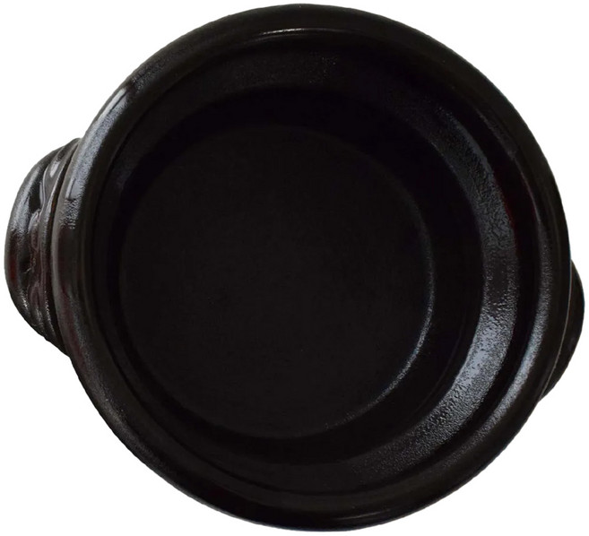 黑天目2合炊飯鍋-日本製 陶瓷材質 寬22/高12.5cm 滿水容量1000mL, 22cm, 黑色, 1個