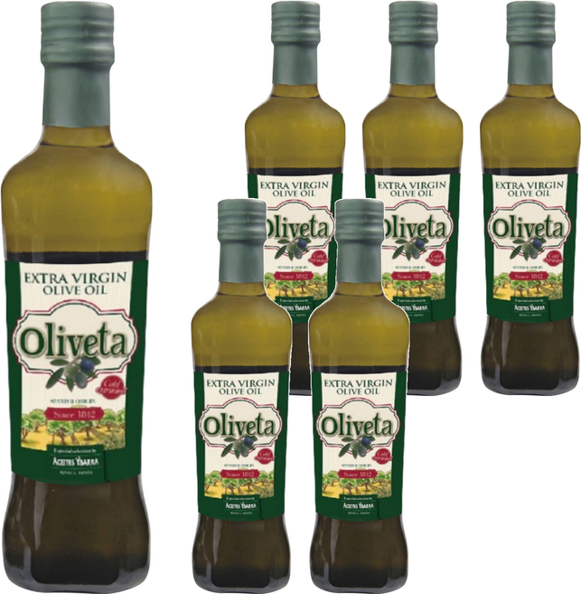 Oliveta 歐薇塔 特級初榨冷壓橄欖油, 6個, 1L