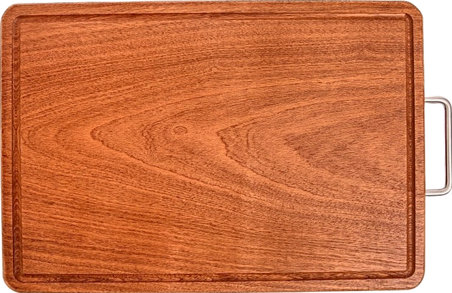 HOLA 和樂家居 Wood 無拼接可剁切溝槽砧板 2kg, 烏檀木, 1個
