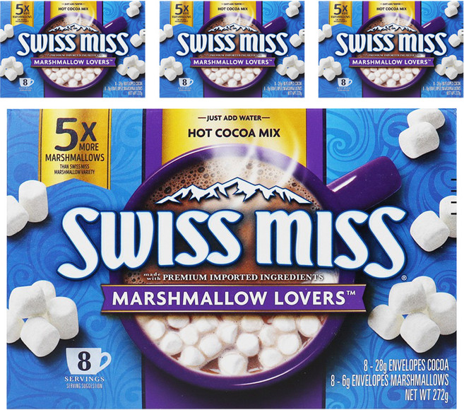 SWISS MISS 混合可可粉 28g+棉花糖 6g組, 272g, 8組, 4盒