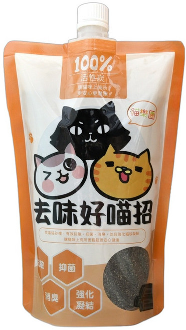 ParkCat 貓樂園 新鮮好喵招 貓砂專用除臭活性碳, 800ml, 385g, 1包, 無香料