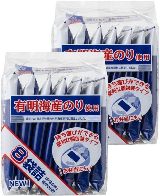 永井海苔 味付海苔片 8入, 17.6g, 2袋