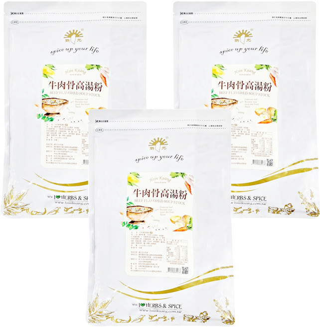 新光洋菜 牛肉骨高湯粉, 1kg, 3包