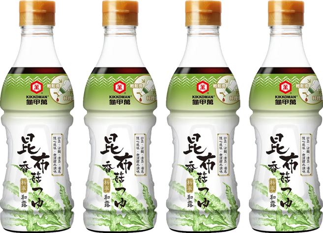 KIKKOMAN 龜甲萬 料亭和露昆布香菇, 360ml, 4瓶