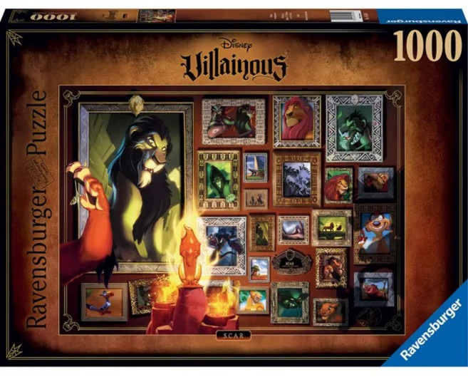 Ravensburger 維寶 迪士尼拼圖, 反派系列 刀疤, 1000片, 1盒