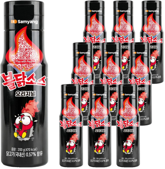 Samyang Foods 三養 Buldak 火辣雞肉風味辣醬, 200g, 10瓶