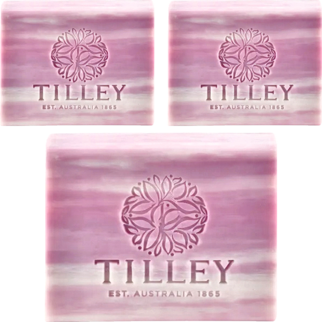 TILLEY 緹莉 經典香皂 牡丹玫瑰, 100g, 3個