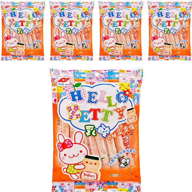 TONG JIH 統記食品 乳酸口味果凍條, 300g, 5袋