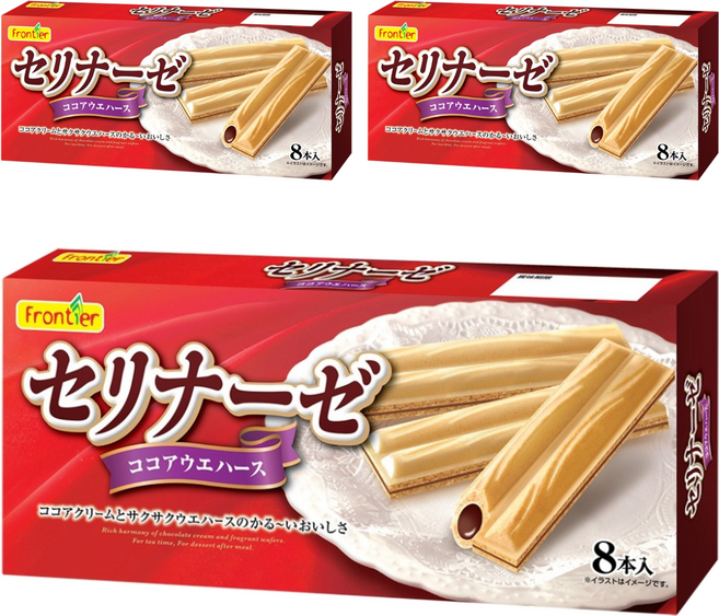 Frontier 汎達 巧克力威化餅, 80g, 3盒