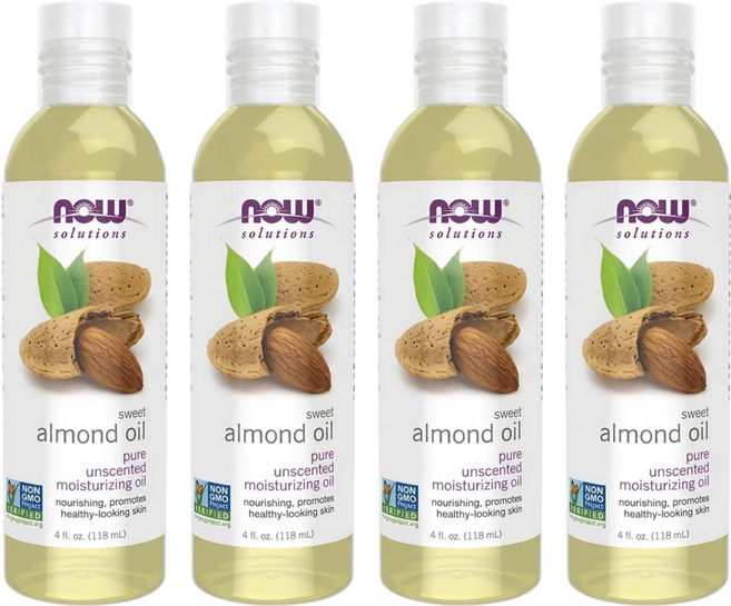 NOW Foods 純甜杏仁保濕油, 118ml, 4瓶
