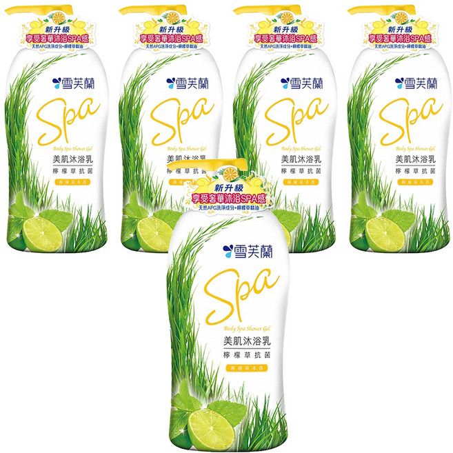 雪芙蘭 美肌SPA沐浴乳 檸檬草抗菌, 1kg, 5件