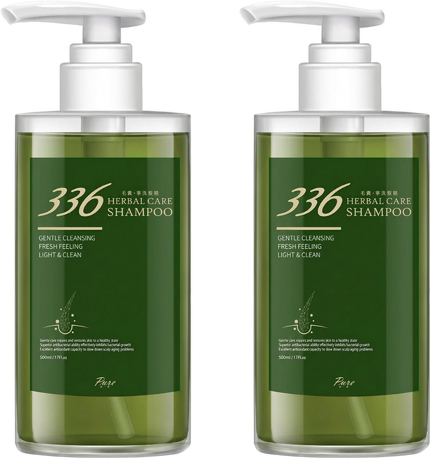 Pure 純真 毛囊‧寧洗髮精, 500ml, 2瓶