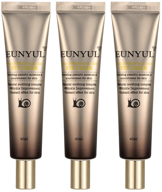 eunyul 韓國原廠直供 蝸牛強效護理眼霜, 40g, 3條