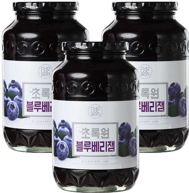 CHOLOCWON 藍莓果醬, 1kg, 3罐