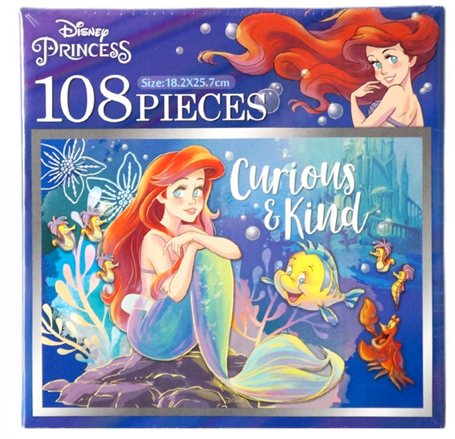 THE LITTLE MERMAID 小美人魚 盒裝拼圖A QFP02A 25.7 x 18.2cm 3歲以上, 108片, 小美人魚A, 1盒