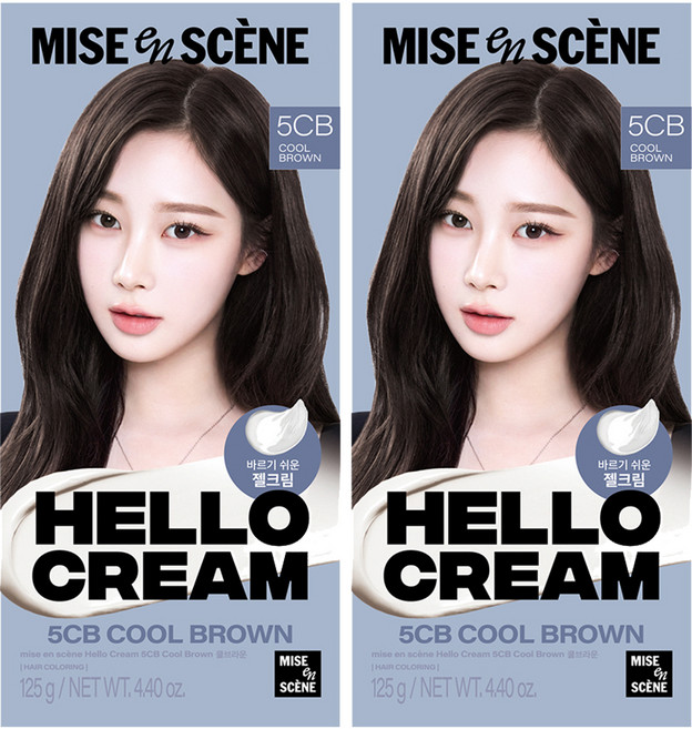 mise en scene 魅尚萱 Hello Cream染髮霜, 5CB(亞麻冷棕), 2盒