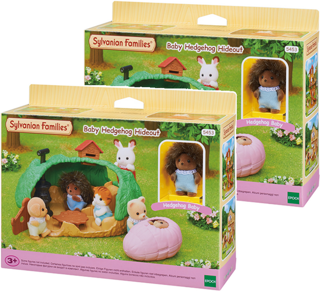 EPOCH Sylvanian Families 森林家族 寶寶刺蝟搖籃籃公仔組 5453, 2套