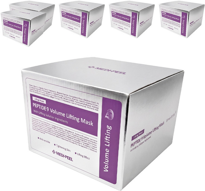 MEDIPEEL 美蒂菲 台灣公司貨 九胜肽緊緻面膜 25ml, 50片, 6盒