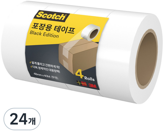 3M Scotch 多用途透明封箱膠帶 多件組, 24個