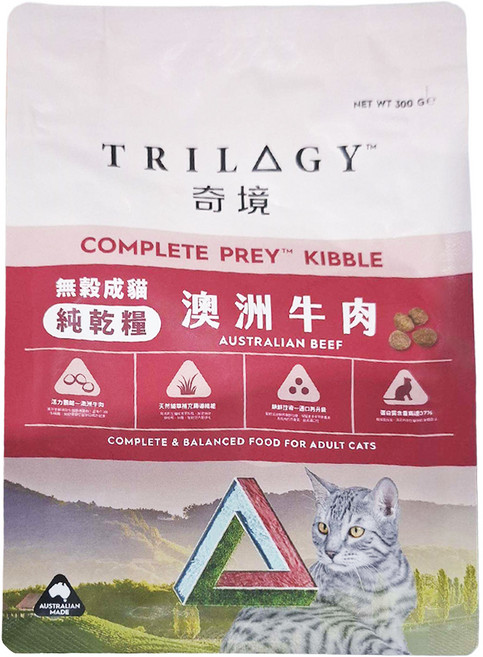 TRILOGY 奇境 成貓 無穀純乾糧, 澳洲牛肉, 300g, 1包