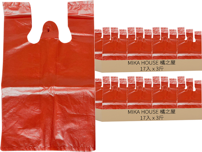 三旺牌 塑膠背心袋, 17入, 2包