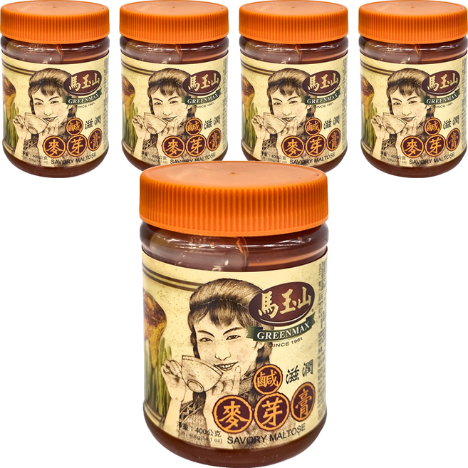 馬玉山 麥芽膏 鹹 橘罐, 400g, 5個