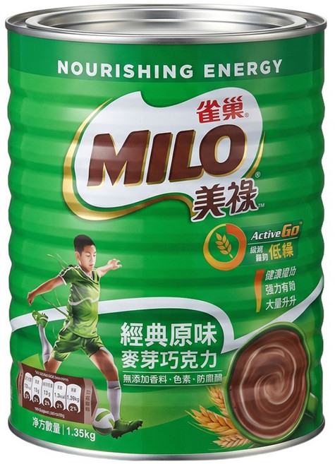 MILO 美祿 經典原味巧克力麥芽飲品, 1.35kg, 1入, 1罐