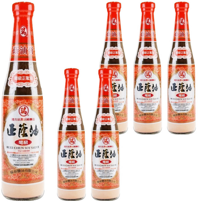 瑞春醬油 菊級正蔭油, 420ml, 6個