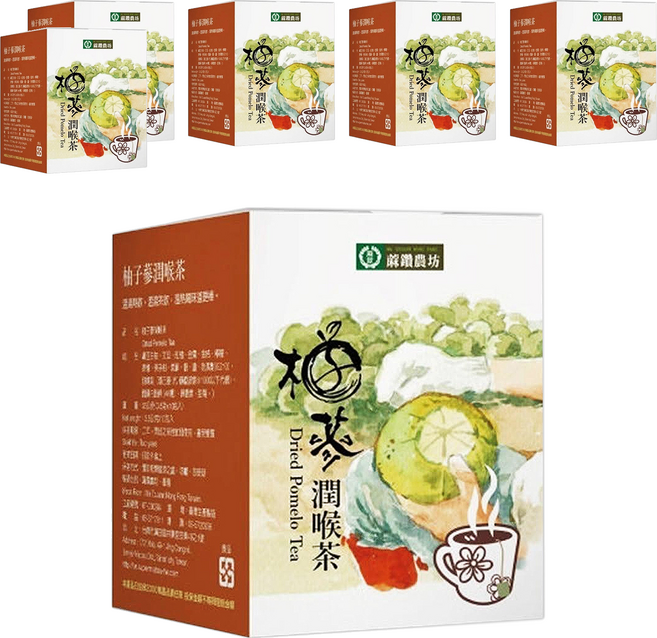 蔴鑽農坊 柚子蔘潤喉茶, 6個, 3.5g, 10個裝