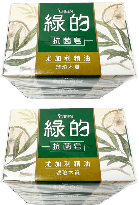 GREEN 綠的 抗菌皂 琥珀木質, 100g, 6個