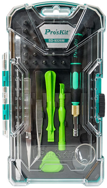 Pro'sKit 寶工 消費性電子產品維修工具組, 翹棒 + 吸盤 + 三角翹片 + 塑膠盒, 1組