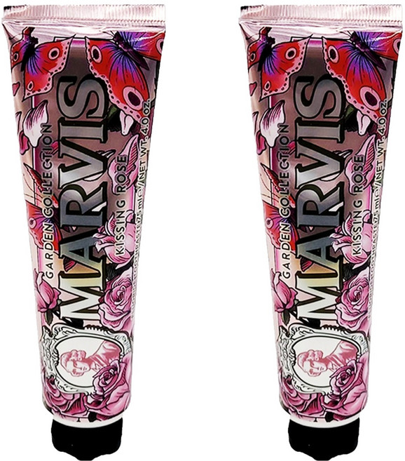 MARVIS 台灣公司貨 義大利牙膏 秘境玫瑰, 75ml, 2條