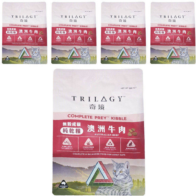 TRILOGY 奇境 成貓 無穀純乾糧, 澳洲牛肉, 300g, 5包