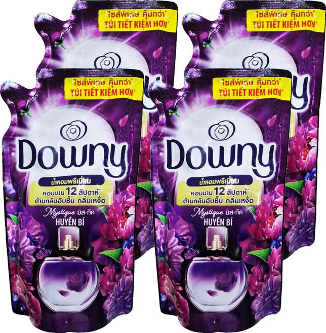 Downy 柔軟精 補充包 黑色, 750ml, 4包