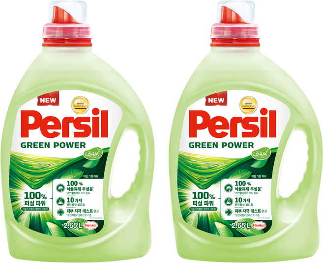 Persil 寶瀅 韓國原裝進口 綠力潔淨洗衣精 一般洗衣機專用, 2.65L, 2桶