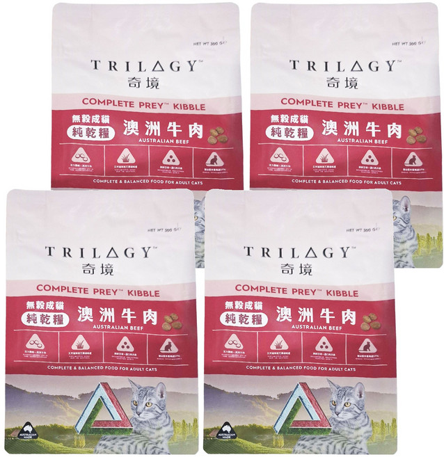 TRILOGY 奇境 成貓 無穀純乾糧, 澳洲牛肉, 300g, 4包